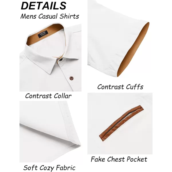 COOFANDY Men's Casual Short Sleeve Button Down Dress Shirt Denim Work Shirts