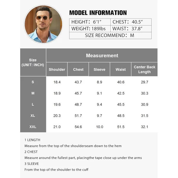 COOFANDY Men's Casual Short Sleeve Button Down Dress Shirt Denim Work Shirts