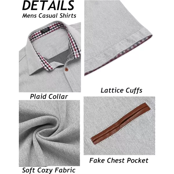 COOFANDY Men's Casual Short Sleeve Button Down Dress Shirt Denim Work Shirts