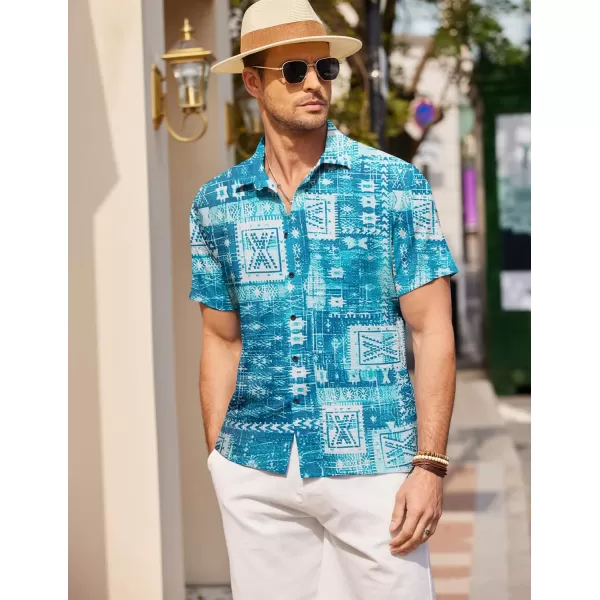 COOFANDY Men's Casual Short Sleeve Button Down Shirt Textured Summer Beach Shirt