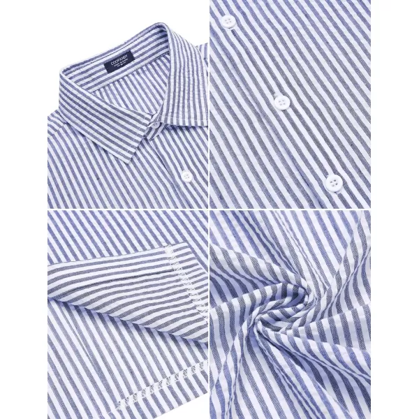 COOFANDY Men's Casual Short Sleeve Button Down Shirt Textured Summer Beach Shirt