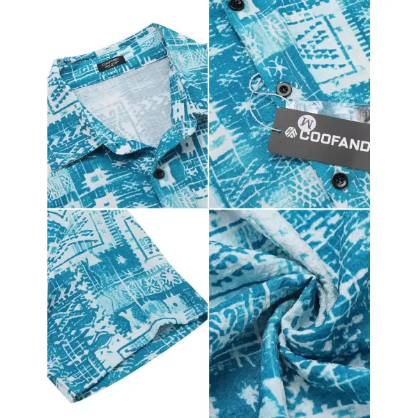 COOFANDY Men's Casual Short Sleeve Button Down Shirt Textured Summer Beach Shirt
