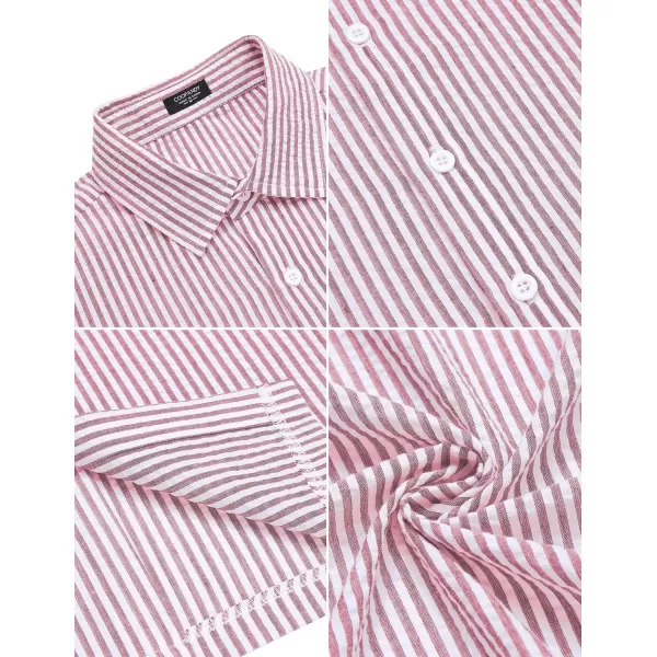 COOFANDY Men's Casual Short Sleeve Button Down Shirt Textured Summer Beach Shirt