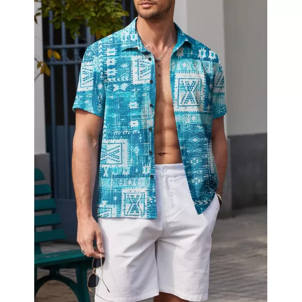 COOFANDY Men's Casual Short Sleeve Button Down Shirt Textured Summer Beach Shirt