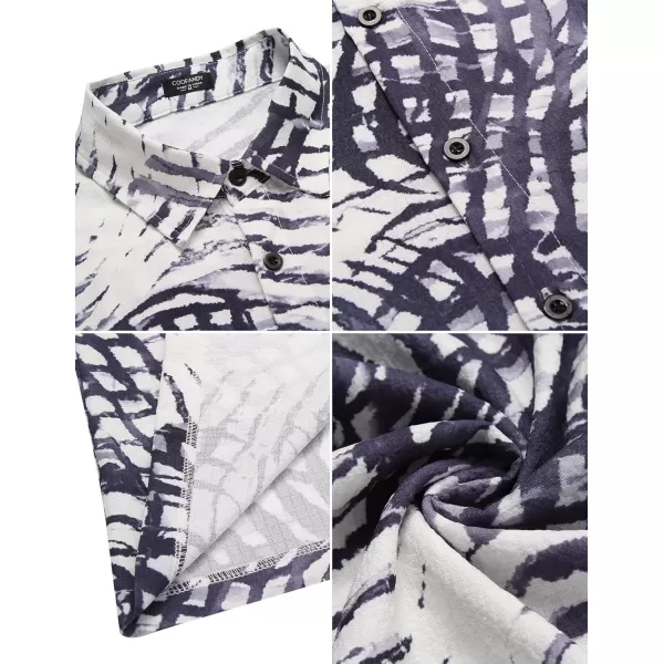 COOFANDY Men's Casual Short Sleeve Button Down Shirt Textured Summer Beach Shirt
