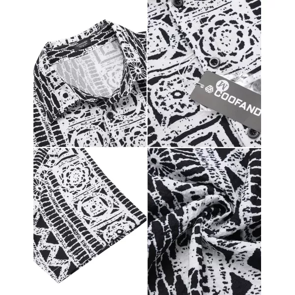 COOFANDY Men's Casual Short Sleeve Button Down Shirt Textured Summer Beach Shirt