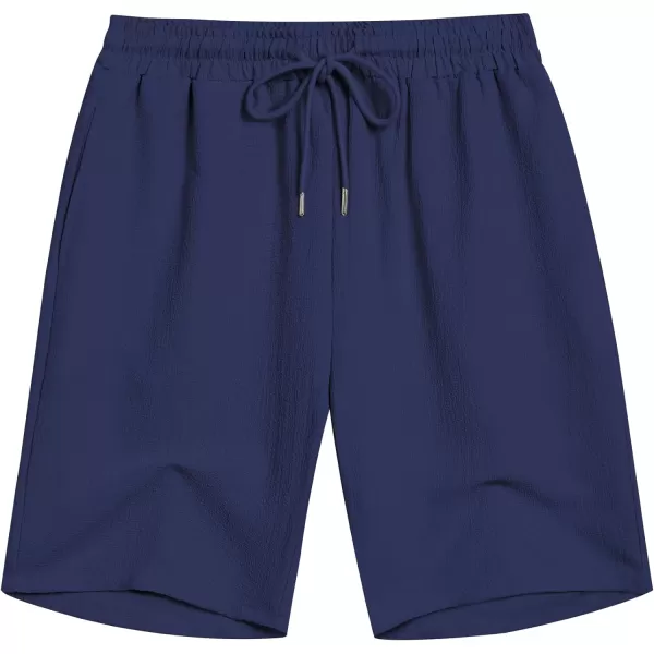 COOFANDY Mens Casual Shorts Elastic Waist Drawstring Textured Summer Beach Short