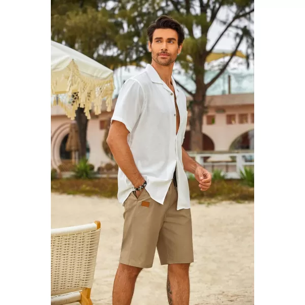 COOFANDY Mens Casual Shorts Stretch Drawstring Summer Beach Shorts Chino Golf Shorts with Pockets