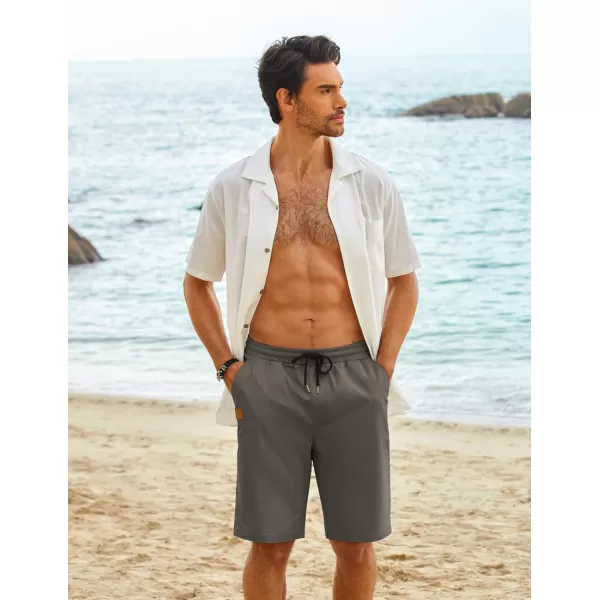 COOFANDY Mens Casual Shorts Stretch Drawstring Summer Beach Shorts Chino Golf Shorts with Pockets