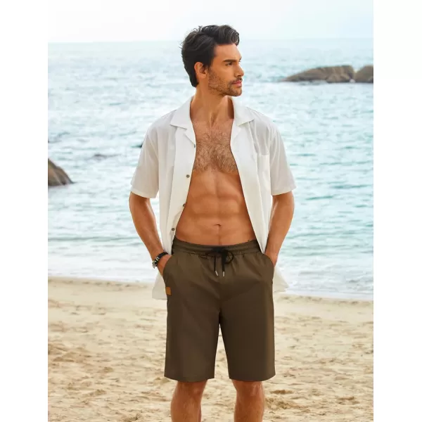 COOFANDY Mens Casual Shorts Stretch Drawstring Summer Beach Shorts Chino Golf Shorts with Pockets