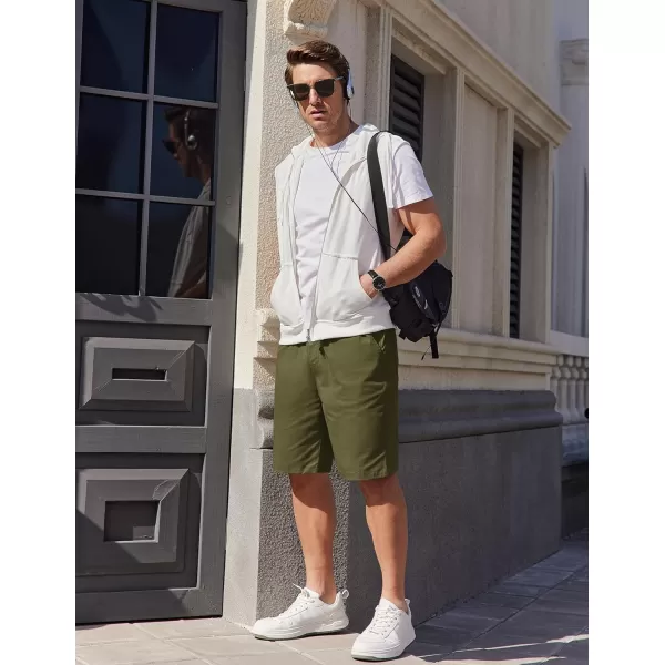COOFANDY Mens Casual Shorts Stretch Drawstring Summer Beach Shorts Chino Golf Shorts with Pockets