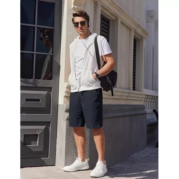 COOFANDY Mens Casual Shorts Stretch Drawstring Summer Beach Shorts Chino Golf Shorts with Pockets