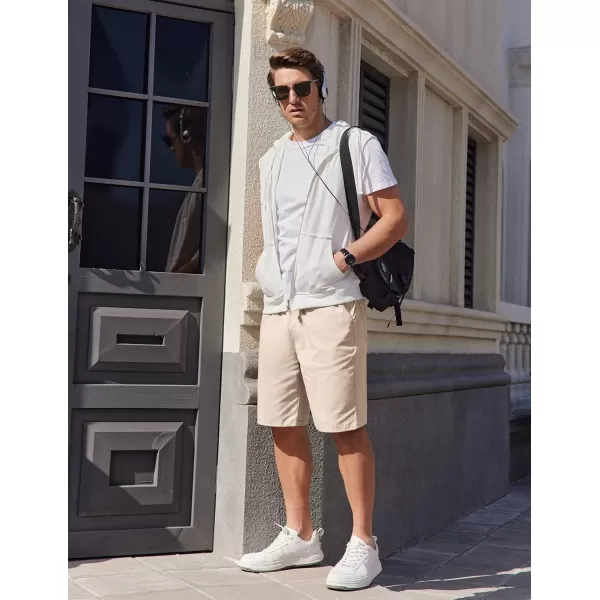COOFANDY Mens Casual Shorts Stretch Drawstring Summer Beach Shorts Chino Golf Shorts with Pockets