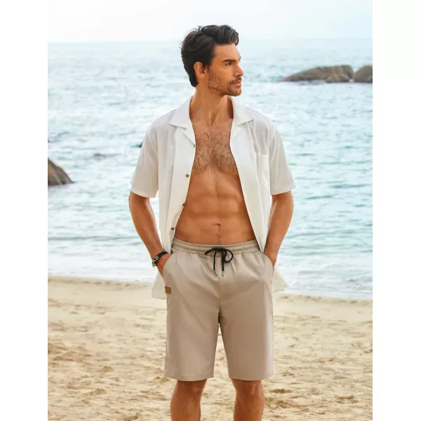 COOFANDY Mens Casual Shorts Stretch Drawstring Summer Beach Shorts Chino Golf Shorts with Pockets