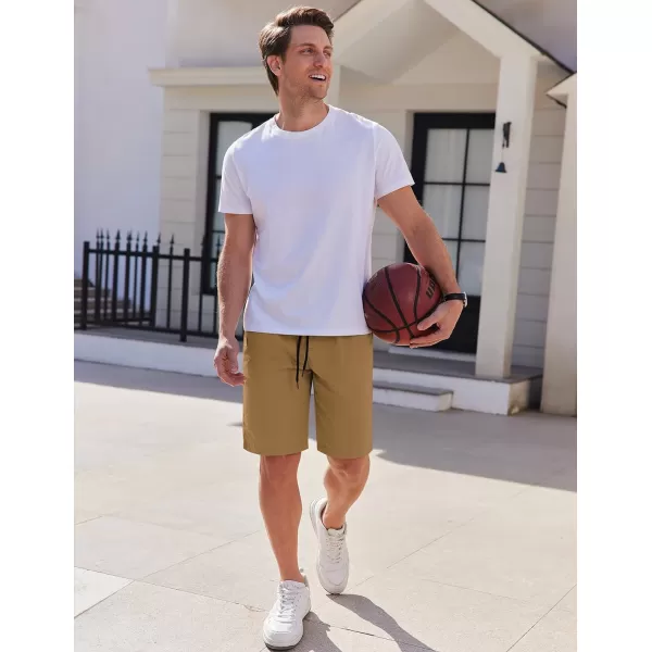 COOFANDY Mens Casual Shorts Stretch Drawstring Summer Beach Shorts Chino Golf Shorts with Pockets