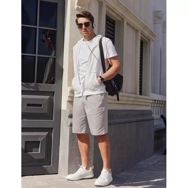 COOFANDY Mens Casual Shorts Stretch Drawstring Summer Beach Shorts Chino Golf Shorts with Pockets