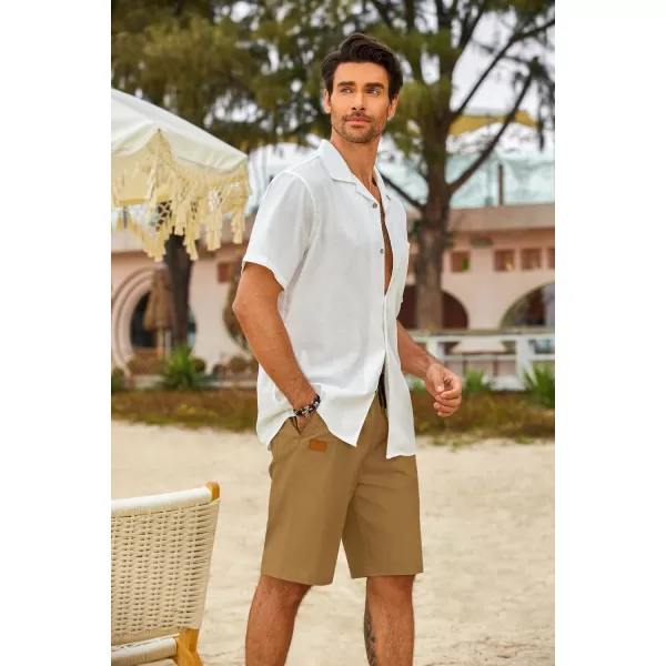 COOFANDY Mens Casual Shorts Stretch Drawstring Summer Beach Shorts Chino Golf Shorts with Pockets