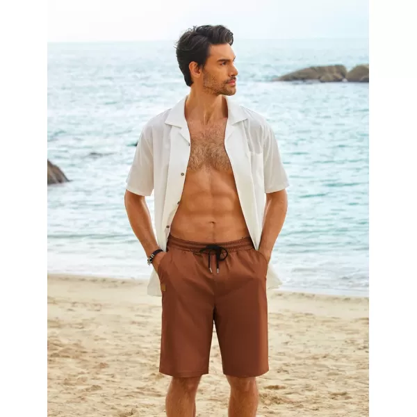 COOFANDY Mens Casual Shorts Stretch Drawstring Summer Beach Shorts Chino Golf Shorts with Pockets