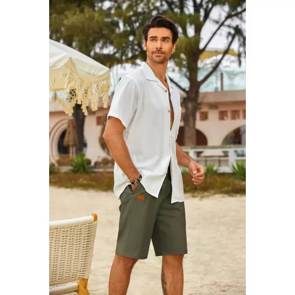 COOFANDY Mens Casual Shorts Stretch Drawstring Summer Beach Shorts Chino Golf Shorts with Pockets