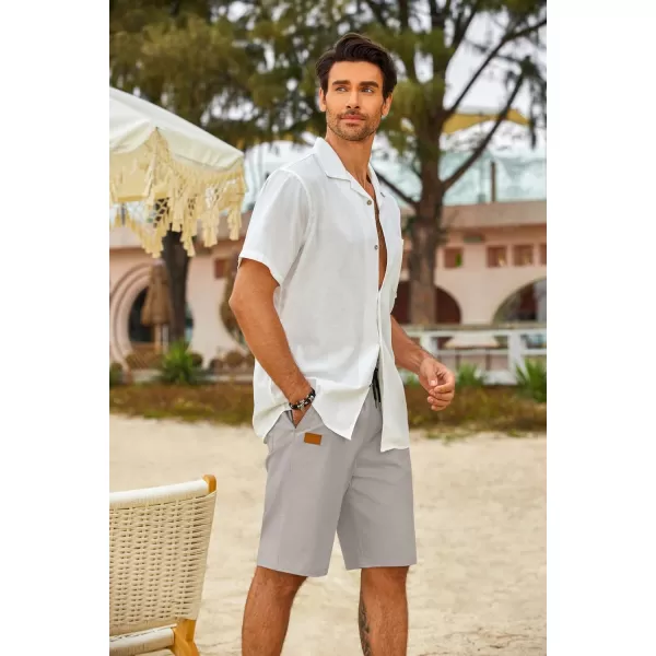 COOFANDY Mens Casual Shorts Stretch Drawstring Summer Beach Shorts Chino Golf Shorts with Pockets