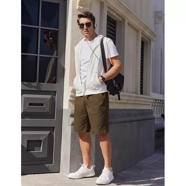COOFANDY Mens Casual Shorts Stretch Drawstring Summer Beach Shorts Chino Golf Shorts with Pockets