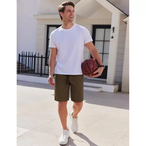 COOFANDY Mens Casual Shorts Stretch Drawstring Summer Beach Shorts Chino Golf Shorts with Pockets