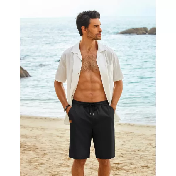 COOFANDY Mens Casual Shorts Stretch Drawstring Summer Beach Shorts Chino Golf Shorts with Pockets