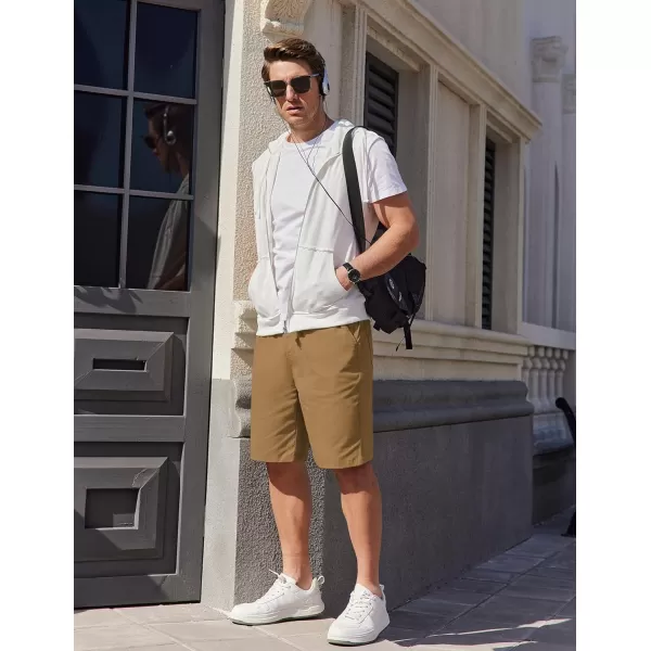 COOFANDY Mens Casual Shorts Stretch Drawstring Summer Beach Shorts Chino Golf Shorts with Pockets