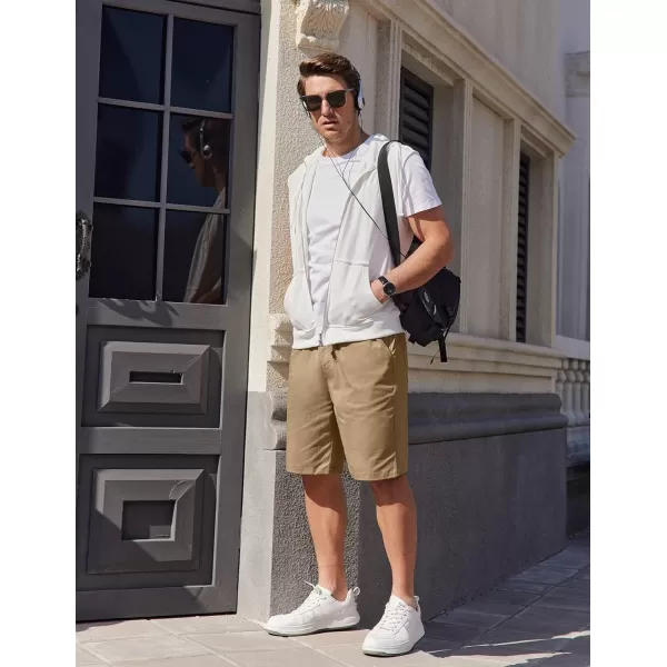 COOFANDY Mens Casual Shorts Stretch Drawstring Summer Beach Shorts Chino Golf Shorts with Pockets