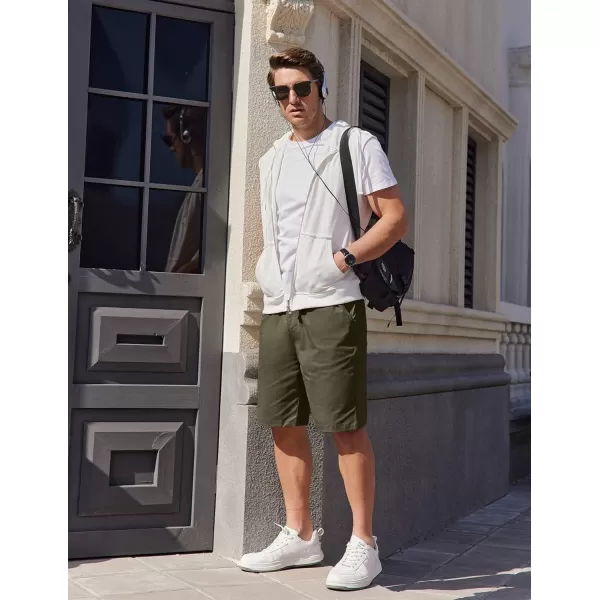 COOFANDY Mens Casual Shorts Stretch Drawstring Summer Beach Shorts Chino Golf Shorts with Pockets