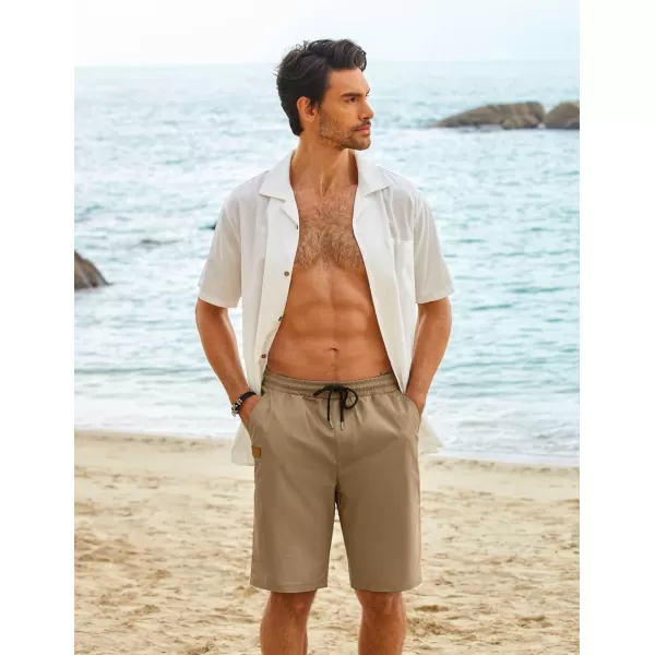 COOFANDY Mens Casual Shorts Stretch Drawstring Summer Beach Shorts Chino Golf Shorts with Pockets