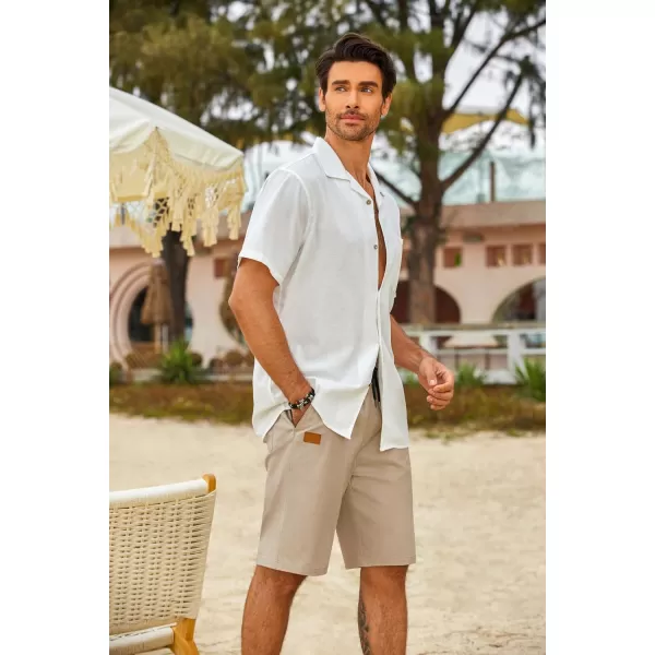 COOFANDY Mens Casual Shorts Stretch Drawstring Summer Beach Shorts Chino Golf Shorts with Pockets