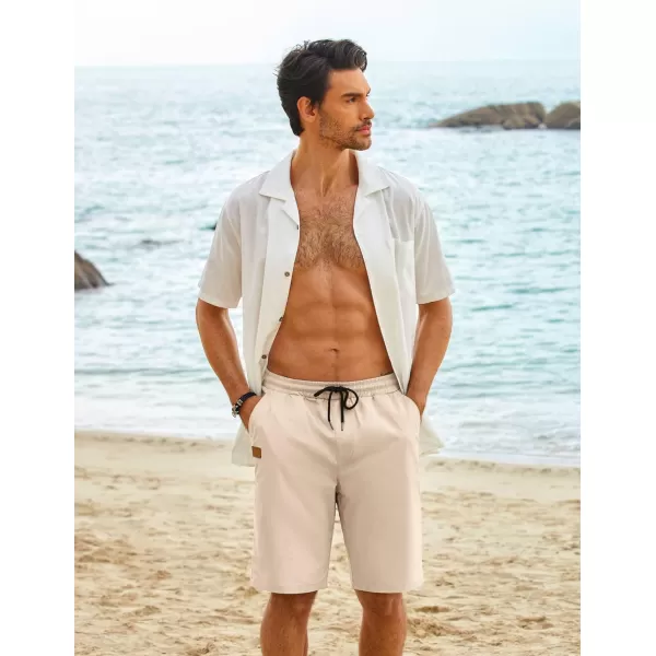COOFANDY Mens Casual Shorts Stretch Drawstring Summer Beach Shorts Chino Golf Shorts with Pockets