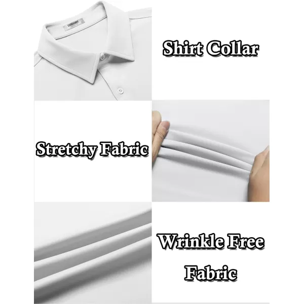 COOFANDY Mens Casual Wrinkle Free Shirts Short Sleeve Button Down Summer Stretch Dress Shirt