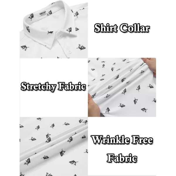 COOFANDY Mens Casual Wrinkle Free Shirts Short Sleeve Button Down Summer Stretch Dress Shirt