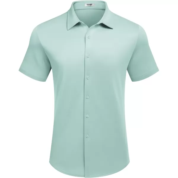 COOFANDY Mens Casual Wrinkle Free Shirts Short Sleeve Button Down Summer Stretch Dress Shirt