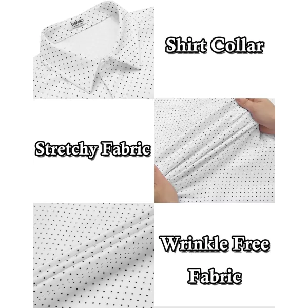 COOFANDY Mens Casual Wrinkle Free Shirts Short Sleeve Button Down Summer Stretch Dress Shirt