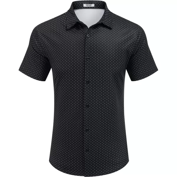 COOFANDY Mens Casual Wrinkle Free Shirts Short Sleeve Button Down Summer Stretch Dress Shirt