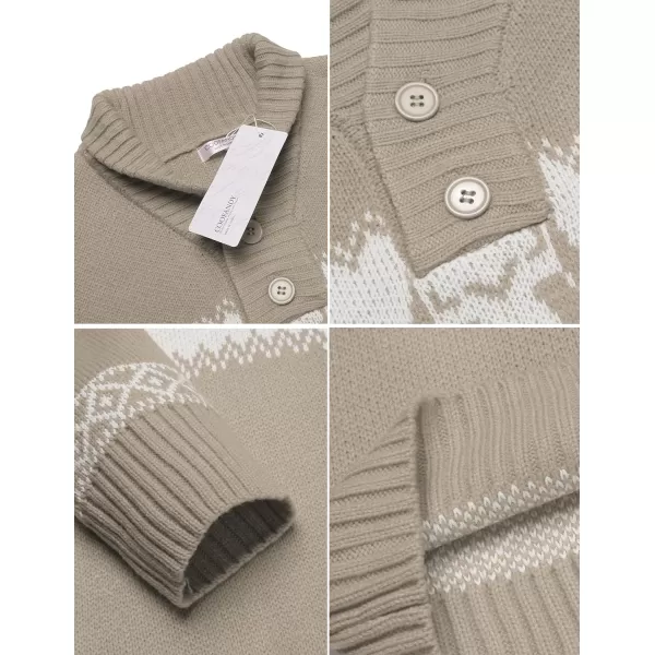 COOFANDY Men's Christmas Sweater Ugly Knitted Xmas Sweaters Casual Snowflake Pullover Knitwear