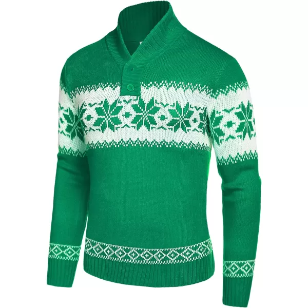 COOFANDY Men's Christmas Sweater Ugly Knitted Xmas Sweaters Casual Snowflake Pullover Knitwear