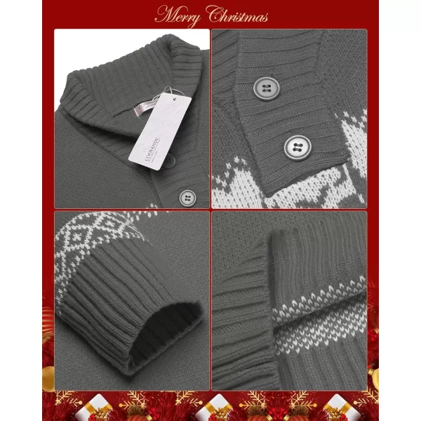COOFANDY Men's Christmas Sweater Ugly Knitted Xmas Sweaters Casual Snowflake Pullover Knitwear