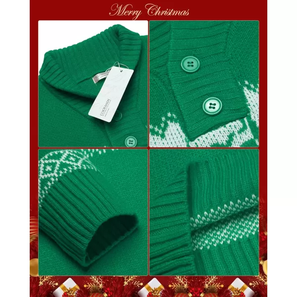 COOFANDY Men's Christmas Sweater Ugly Knitted Xmas Sweaters Casual Snowflake Pullover Knitwear