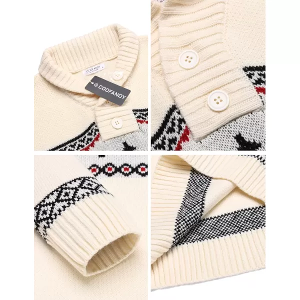COOFANDY Men's Christmas Sweater Ugly Knitted Xmas Sweaters Casual Snowflake Pullover Knitwear