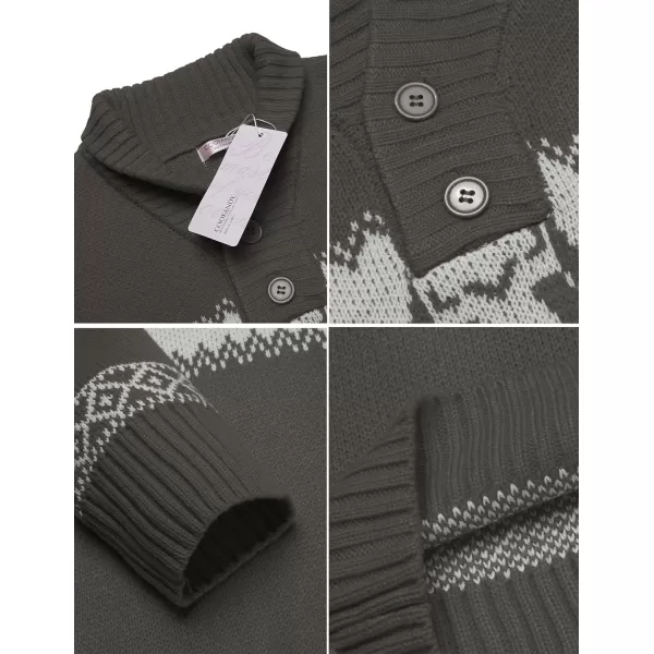 COOFANDY Men's Christmas Sweater Ugly Knitted Xmas Sweaters Casual Snowflake Pullover Knitwear