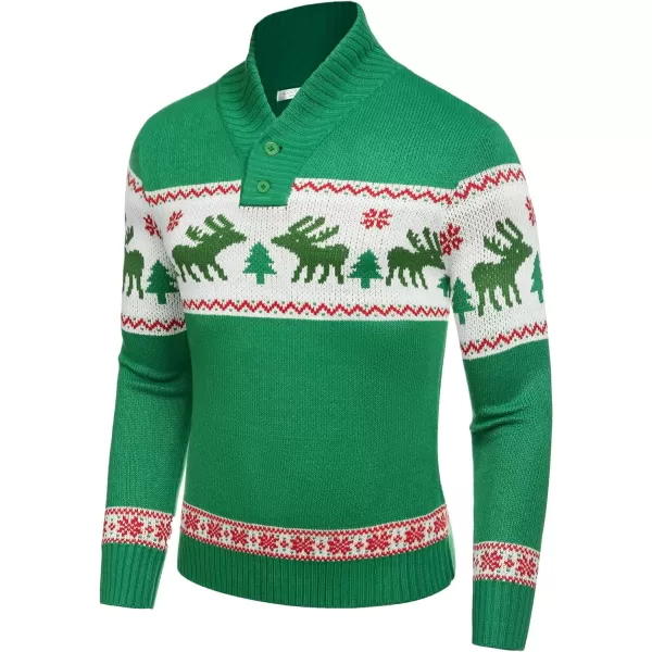COOFANDY Men's Christmas Sweater Ugly Knitted Xmas Sweaters Casual Snowflake Pullover Knitwear