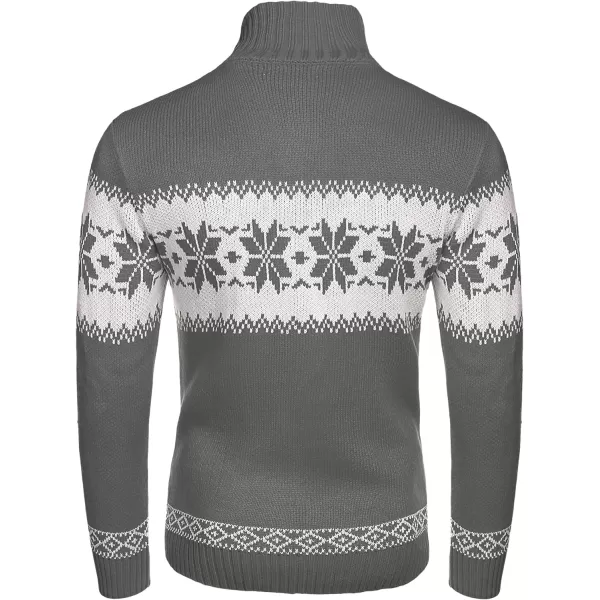 COOFANDY Men's Christmas Sweater Ugly Knitted Xmas Sweaters Casual Snowflake Pullover Knitwear
