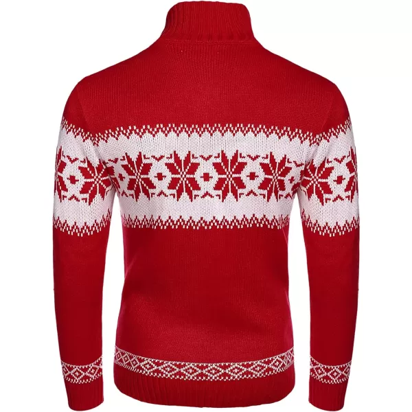 COOFANDY Men's Christmas Sweater Ugly Knitted Xmas Sweaters Casual Snowflake Pullover Knitwear
