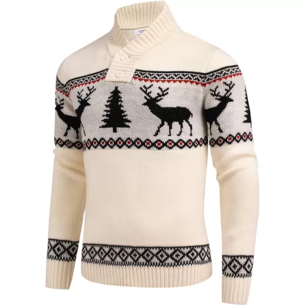 COOFANDY Men's Christmas Sweater Ugly Knitted Xmas Sweaters Casual Snowflake Pullover Knitwear