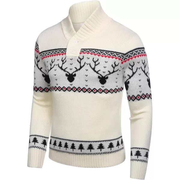 COOFANDY Men's Christmas Sweater Ugly Knitted Xmas Sweaters Casual Snowflake Pullover Knitwear