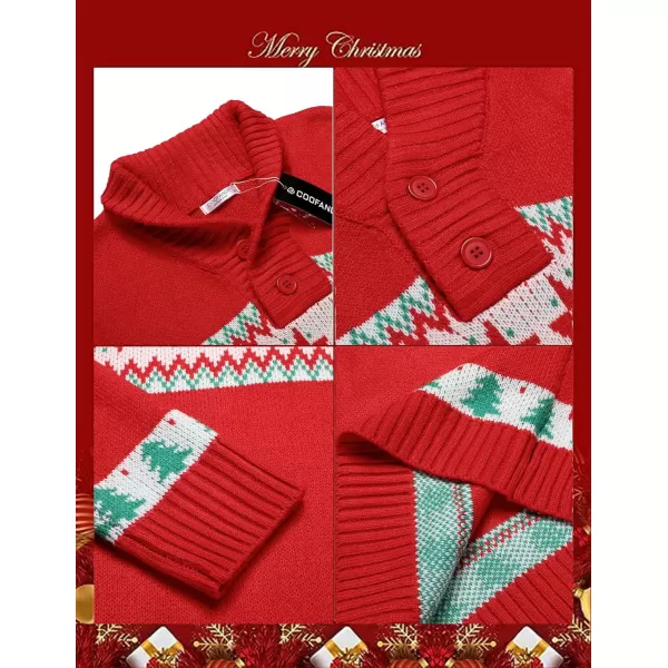 COOFANDY Men's Christmas Sweater Ugly Knitted Xmas Sweaters Casual Snowflake Pullover Knitwear